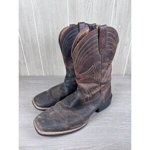 Ariat Men's 13D Brown Leather Western Cowboy Boots Square Toe 10010963